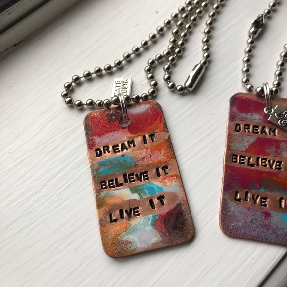 Kate Mesta “Dream it Believe it Live it” necklace - Picture 2 of 3